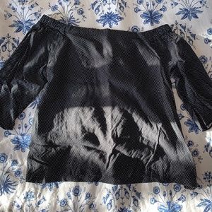 Off the Shoulder Polka Dot Shirt